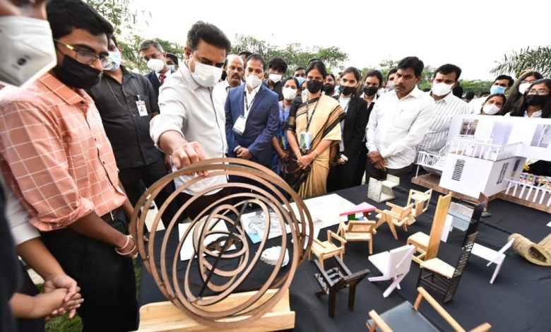 KT Rama Rao unveils four mega facilities at Woxsen University