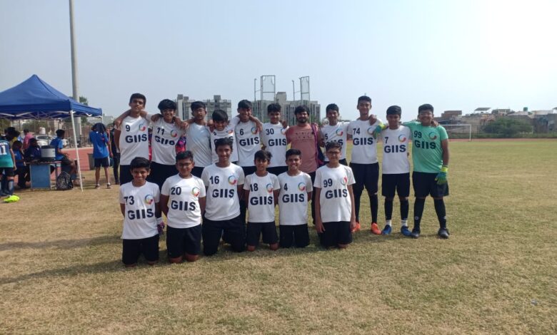 GIIS Ahmedabad qualifies for State level championship after winning U-14 SGFI district football final tournament against Udgam School